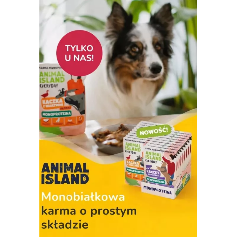 ANIMAL ISLAND Monoproteina cielęcina/kaczka/indyk karma dla psa 9×300g