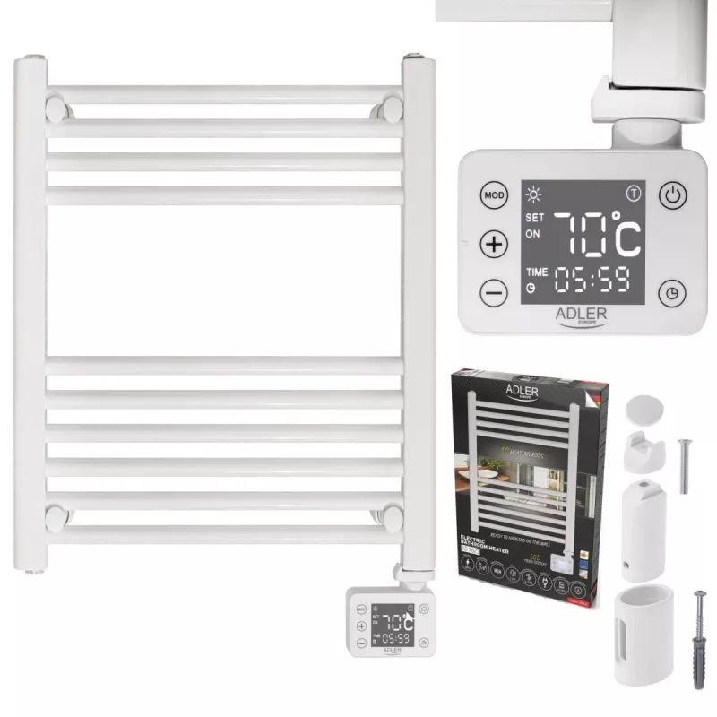 Elektryczny grzejnik łazienkowy LED | AD 7823 | Grzejnik | 400 W | Biały | IP24