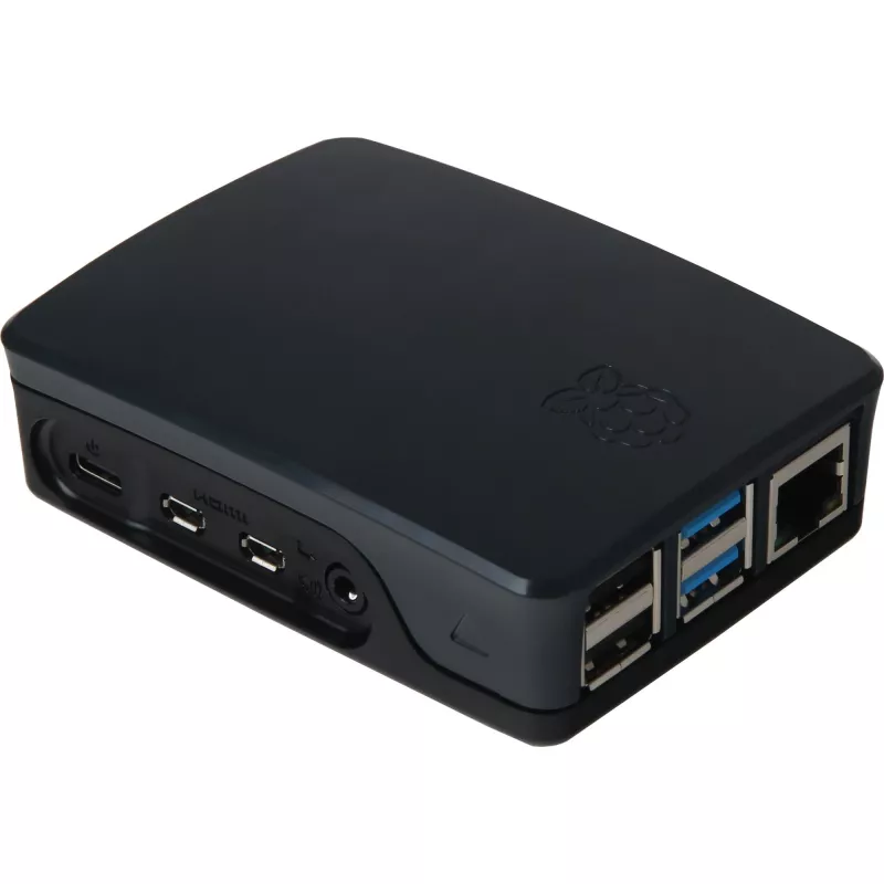 Oryginalna obudowa Raspberry do 4B czarno-szara (RPI4 CASE BLK/GRY)