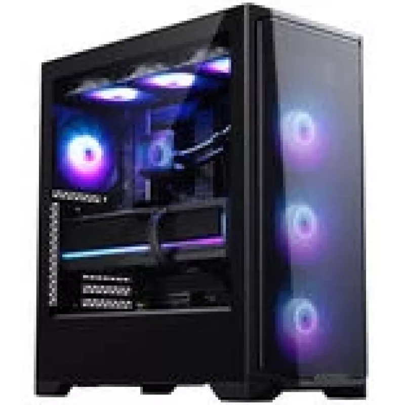 PHANTEKS Eclipse G370A Obudowa PC, Midi-Tower, SSI-EEB, RGB, szkło hartowane - w zestawie 3x wentylator 120 mm, czarny