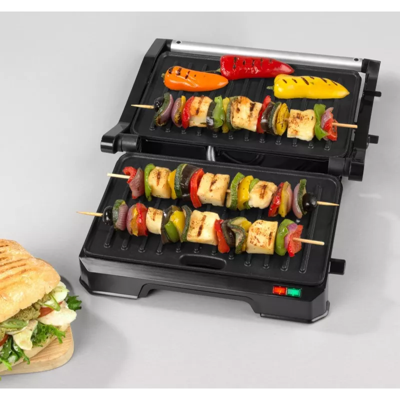 Elektryczny grill zdrowotny 2-w-1 Progress EK5854PVDE z nieprzywierającymi płytami i regulacją temperatury