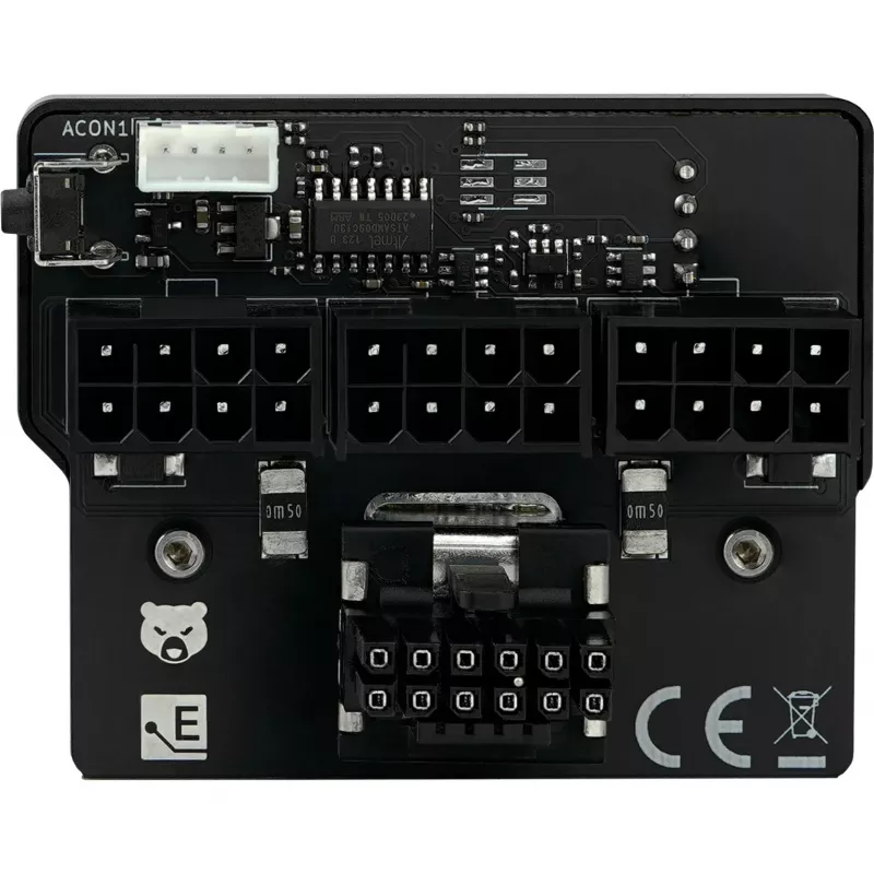 Adapter kabla zasilającego PCIe Thermal Grizzly TG‑WV‑P38H1R 1×12VHPWR na 3×8‑pin (odwrócony), czarny