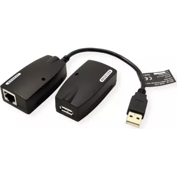 Value 12.99.1123 Adapter kablowy USB-A - RJ-45 Czarny (12.99.1123)