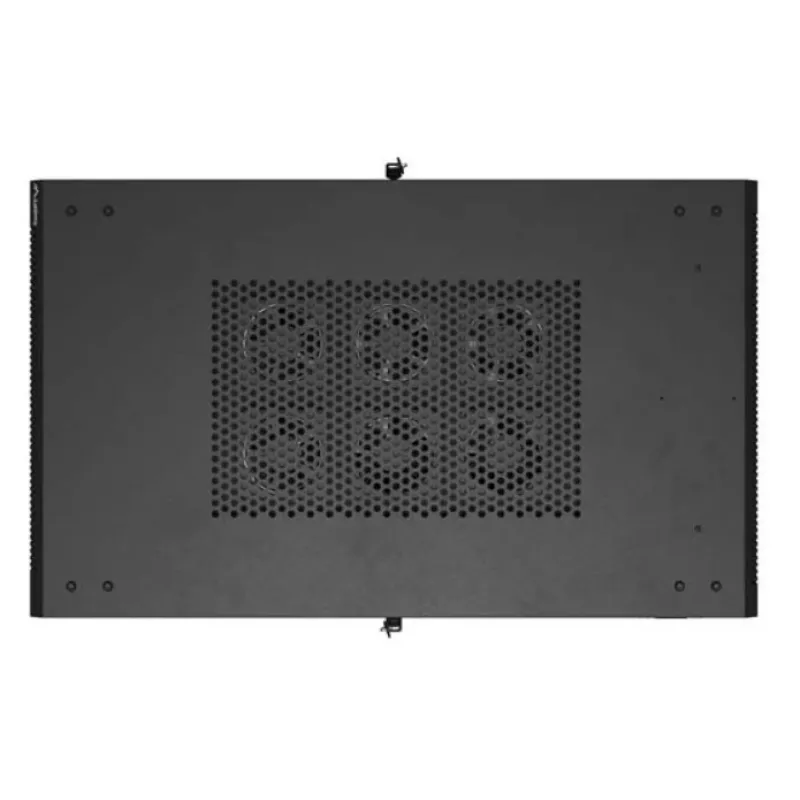 Szafa rack 19 cali LANBERG 22U 600x1000 mm, czarna, szklane drzwi przednie i tylne