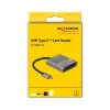 Czytnik kart DeLOCK 91741 USB 3.2 Gen 1 Type-C Czarny Szary