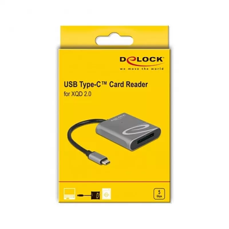 Czytnik kart DeLOCK 91741 USB 3.2 Gen 1 Type-C Czarny Szary