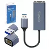 Karta sieciowa SAVIO AK-83 USB-A na RJ-45 męski, 5 Gbit/s, czarna