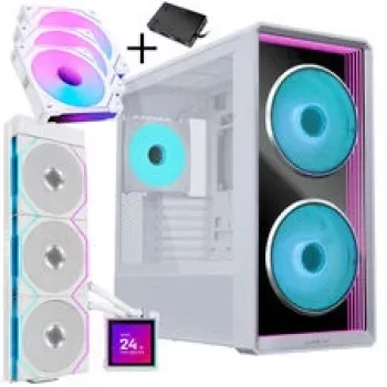 Lian Li LANCOOL 217 INF PC-Enclosure Bundle + HydroShift II LCD-S 360TL AIO + 3x UNI FAN SL-INF 120 Reverse Blade Fan - biały