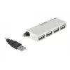 Koncentrator USB DeLOCK 87445 Zewnętrzny 4-portowy 480 Mbit/s Biały
