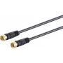 Kabel koncentryczny S/CONN 80098-G-128CP-S 10 m F-type Czarny