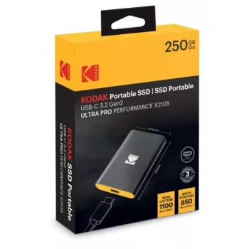 Przenośny dysk SSD Kodak X210S 250 GB USB-C 3.2 Gen 2 EKSSD250GX210SK