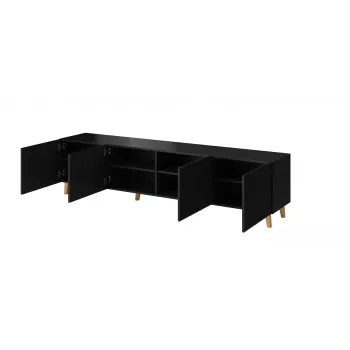 Cama szafka RTV PAFOS 200x42x52 czarny matowy