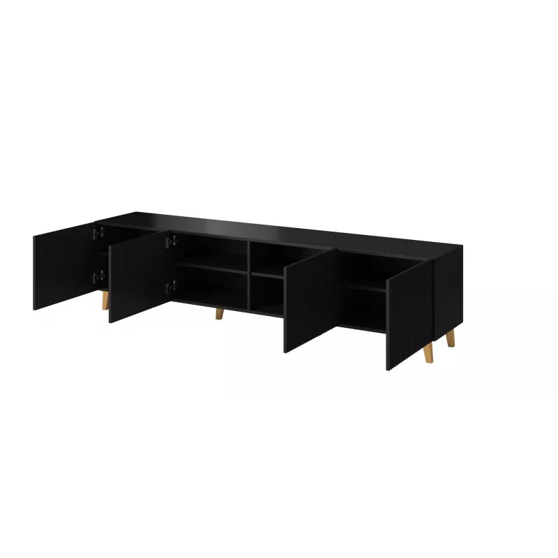 Cama szafka RTV PAFOS 200x42x52 czarny matowy