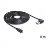 Kabel USB DeLOCK USB 2.0 5m USB A Micro-USB B Czarny