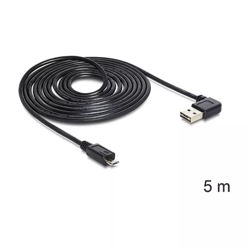 Kabel USB DeLOCK USB 2.0 5m USB A Micro-USB B Czarny