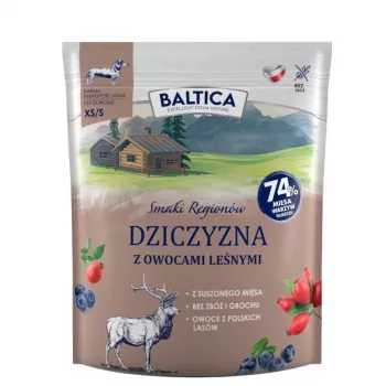 BALTICA regionalne smaki Małe rasy Jeleń z owocami leśnymi - sucha karma dla psów - 1kg