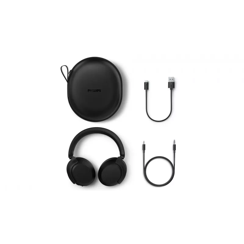 Słuchawki/zestaw słuchawkowy Philips TAH8000EBK/00 Bezprzewodowe Na-głowę Rozmowy/Muzyka USB Type-C Bluetooth Czarny