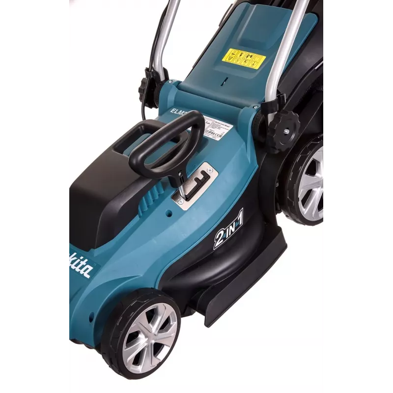 Makita ELM3320 kosiarka do trawy Kosiarka prowadzona Czarny, Turkusowy AC