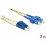 Kabel światłowodowy DeLOCK 84801 2x LC 2x SC OS2 3 m żółty