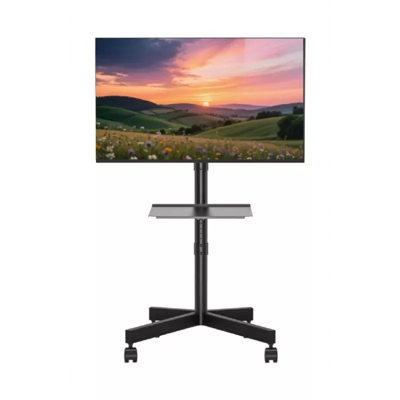 Gembird stojak podłogowy pod telewizor na kółkach (pochylany) do 32–55 cali, VESA 100x100–400x400, maks. obciążenie 30 kg, czarny
