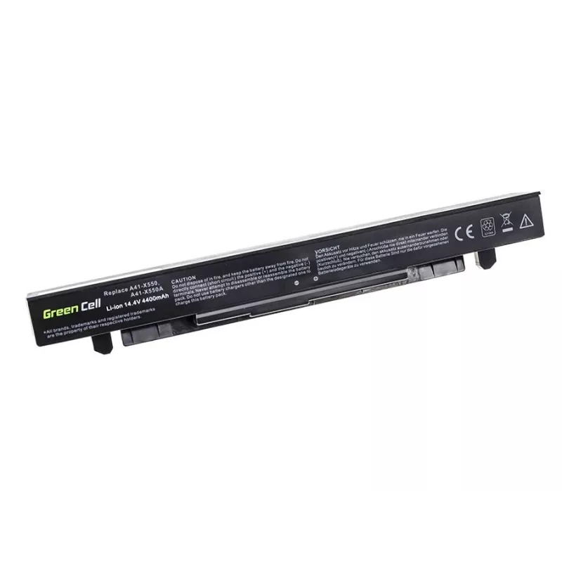Bateria do laptopa zielony Cell AS68 do ASUS A450 A550 R510 X550, Li-Ion 14,4V 4400mAh, 4 ogniwa, czarny