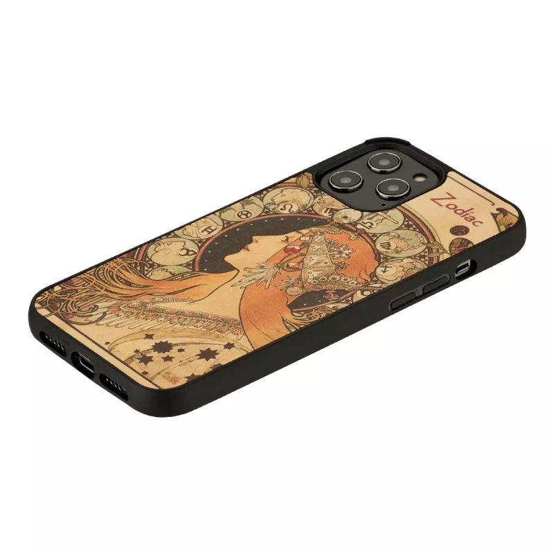 Etui na telefon man and wood do iPhone 12 / 12 Pro — zodiac Czarny