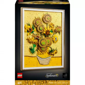 Zestaw mozaiki ściennej LEGO Art Vincent van Gogh Słoneczniki 3D mozaika ścienna zestaw 2615 elementów 540×410×50 mm