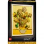 Zestaw mozaiki ściennej LEGO Art Vincent van Gogh Słoneczniki 3D mozaika ścienna zestaw 2615 elementów 540×410×50 mm