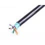 Żelowany kabel instalacyjny zewnętrzny DIGITUS kat.5e, F/UTP, AWG 24/1, PE, 305m, czarny, szpula