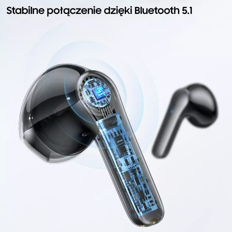Słuchawki USAMS TWSXH Series Dual Mic Wireless Niebieskie/Niebieskie BHUXH03