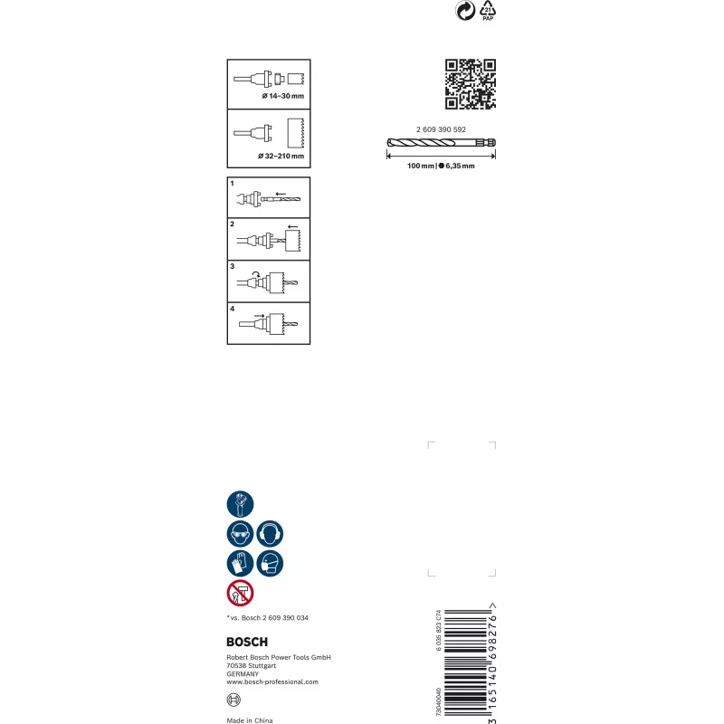 Bosch 2 609 390 590 przystawka do wiertarki akcesorium uchwyt do otwornic