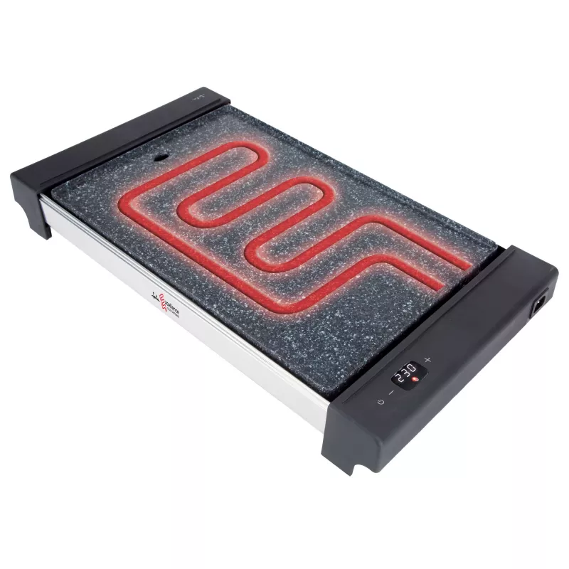 Grill kontaktowy Jata JEGR3000 — prostokątny 480×320 mm, 2700 W, sterowanie dotykowe, czarny