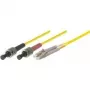 Tecline exertis Connect - Kabel krosowy - ST jednomodowy (M) do LC jednomodowego (M) - 3 m - światłowód - 9/125 mikrometra - OS2 - Żółty (39989403)