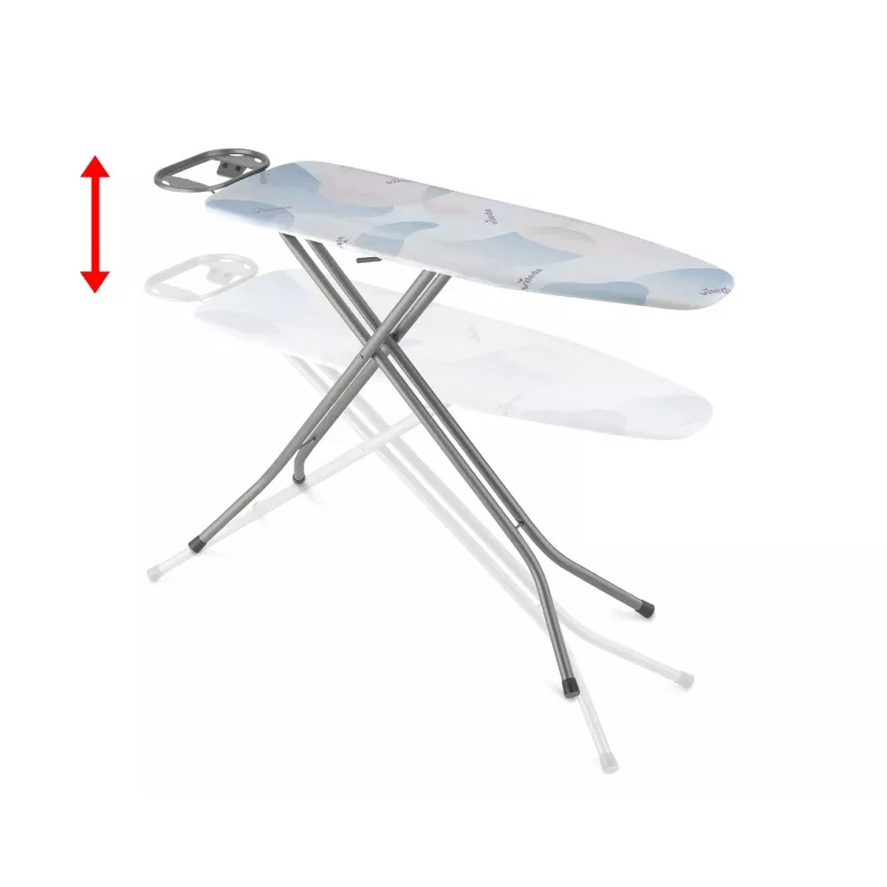 Deska do prasowania pełnowymiarowa VILEDA Bravo Plus 143032 — regulowana wysokość 80–97 cm, blat 380×1200 mm, blat z siatki stalowej
