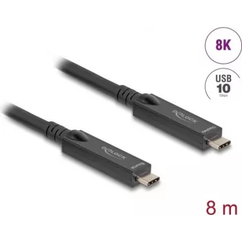 Kabel USB DeLOCK USB 3.2 Gen 2 8 m USB C Czarny 84256