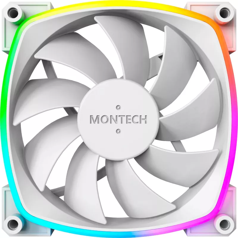 Montech AX120 120 mm PWM ARGB wentylatory do obudowy, 3 szt., biały