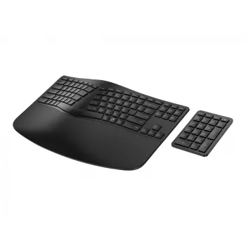 Klawiatura bezprzewodowa ergonomiczna HP 960, pełnowymiarowa (100%), bezprzewodowa, RF + Bluetooth, membranowa, czarna