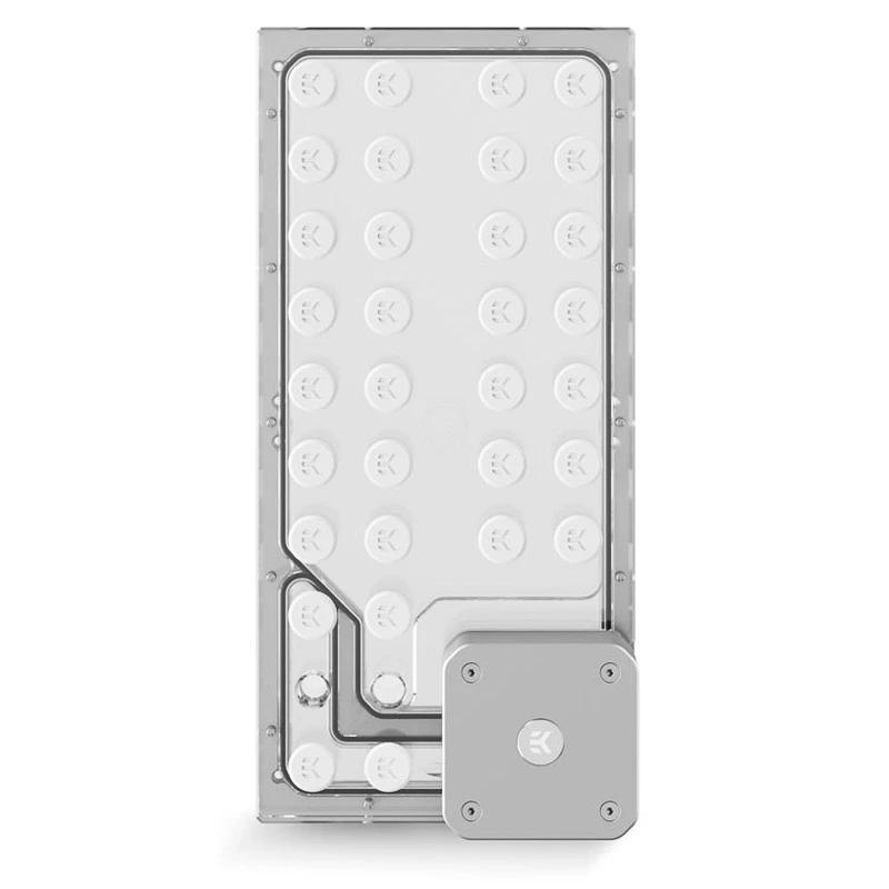 Distroplate ek water blocks EK-QuantumX Loophole D5 PWM srebrny — płyta dystrybucyjna dla pompy D5, srebrne wykończenie