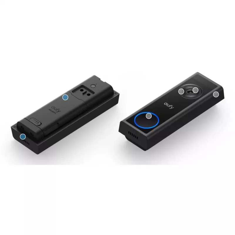 Wideodomofon Eufy C31 2K z obsługą MicroSD, 2560×1440, 6500 mAh, przewodowy i bezprzewodowy, czarny