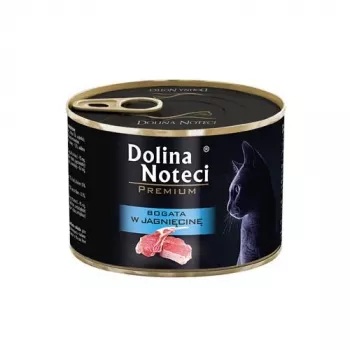 Mokra karma dla kota Dolina Noteci Premium jagnięcina 185 g puszka — koty dorosłe, formuła dla nadwrażliwych