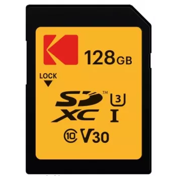 Kodak - Karta pamięci Flash - 128 GB - UHS Klasa 3 / Klasa 10 - 650x - SDXC UHS-I (EKMSD128GXC10HPRK)
