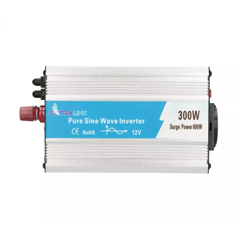 Przetwornica napięcia Extralink OPIP-300W 12V 300W czysty sinus, obudowa aluminiowa, aktywne chłodzenie