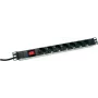 Listwa zasilająca DIGITUS DN-19 PDU-7S — 7 gniazd, 230V, przewód 0,48 m