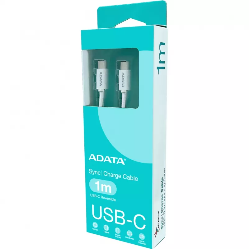 ADATA CACC-100PN-WH kabel USB USB 2.0 1 m USB C Biały