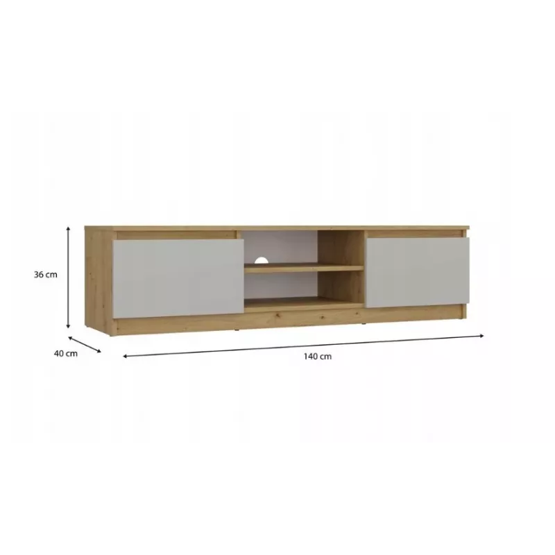 MALWA 140 szafka TV, dąb artisan/kaszmir
