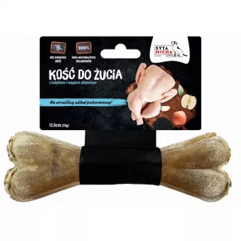 Naturalna przekąska do żucia z indyka dla psów SYTA MICHA 13,5 cm — dentystyczny przysmak dla dorosłych psów, bezglutenowy i bez konserwantów