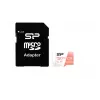 Karta microSDXC Silicon Power Superior 128 GB UHS‑I Klasa 10 U3 V30, 100/80 MB/s, biała/brzoskwiniowa