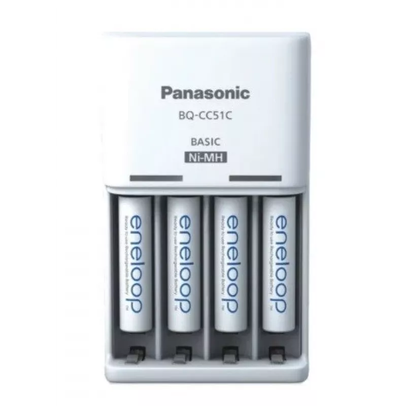Ładowarka do baterii PANASONIC Eneloop Basic BQ-CC51 + 4x AAA 800 mAh (K-KJ51MCD04E)