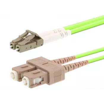 Kabel światłowodowy LOGON AL5LCSC20I/5I OM5 20 m LC–SC 50 µm duplex jasnozielony