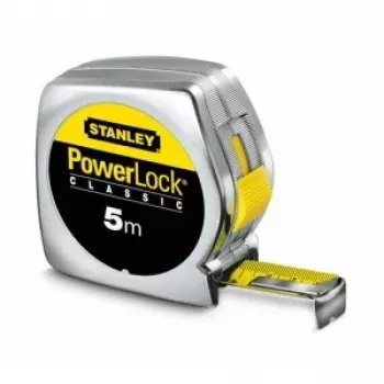 Powerlock linijka stalowa 5 m x 25 mm zwijana chromowana - wyprzedaż 12